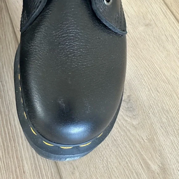 DOC MARTEN Jadon Black Leather Faux Fur Lined Platform Boot